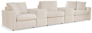 Modmax 5-Piece Sectional with Ottoman and 2 Consoles with Storage in Oyster from Ashley - Luna Furniture