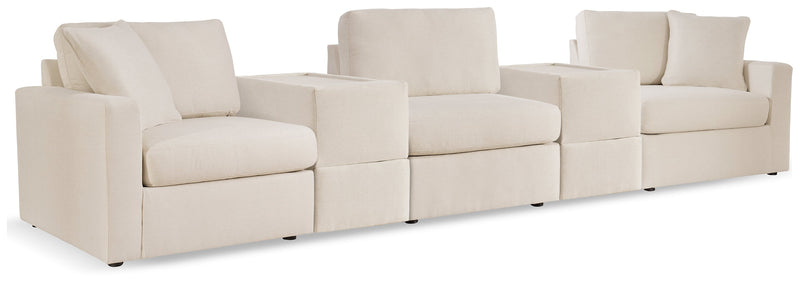 Modmax 5-Piece Sectional with Ottoman and 2 Consoles with Storage in Oyster from Ashley - Luna Furniture