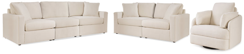 Modmax Sofa, Loveseat and Recliner in Oyster from Ashley - Luna Furniture