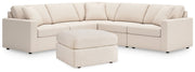 Modmax 5-Piece Sectional with Ottoman in Oyster from Ashley - Luna Furniture