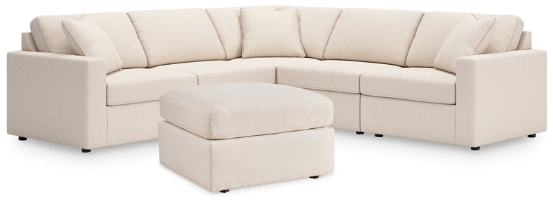 Modmax 5-Piece Sectional with Ottoman in Oyster from Ashley - Luna Furniture