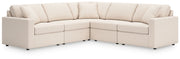 Modmax 5-Piece Sectional with Ottoman in Oyster from Ashley - Luna Furniture
