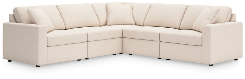 Modmax 5-Piece Sectional with Ottoman in Oyster from Ashley - Luna Furniture