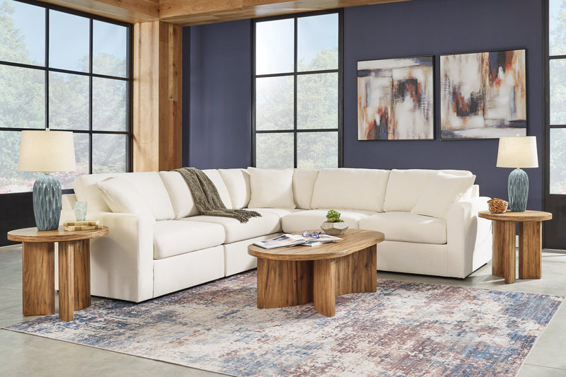Modmax 5-Piece Sectional with Ottoman in Oyster from Ashley - Luna Furniture
