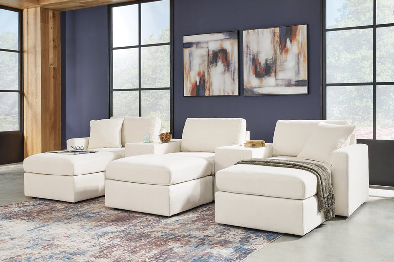 Modmax 5-Piece Sectional with Ottoman and 2 Consoles with Storage in Oyster from Ashley - Luna Furniture