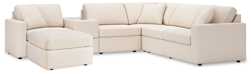 Modmax 6-Piece LAF Sectional with Ottoman in Oyster from Ashley - Luna Furniture