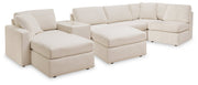 Modmax 6-Piece Sectional with Ottoman and Console with Storage in Oyster from Ashley - Luna Furniture