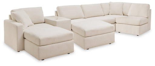 Modmax 6-Piece Sectional with Ottoman and Console with Storage in Oyster from Ashley - Luna Furniture