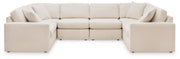 Modmax 6-Piece Symmetrical Sectional with Ottoman in Oyster from Ashley - Luna Furniture