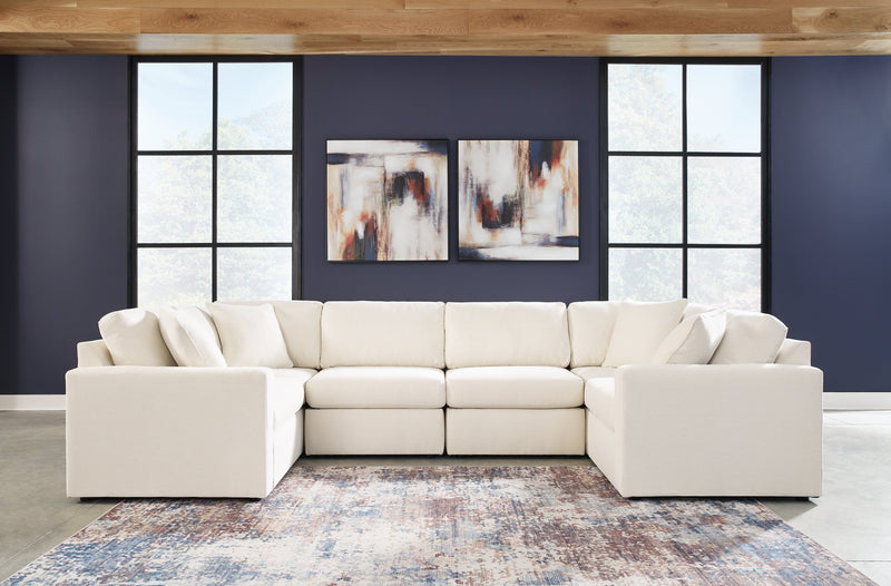 Modmax 6-Piece Symmetrical Sectional with Ottoman in Oyster from Ashley - Luna Furniture