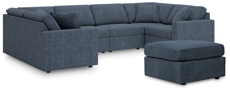 Modmax 6-Piece Symmetrical Sectional with Ottoman in Ink from Ashley - Luna Furniture