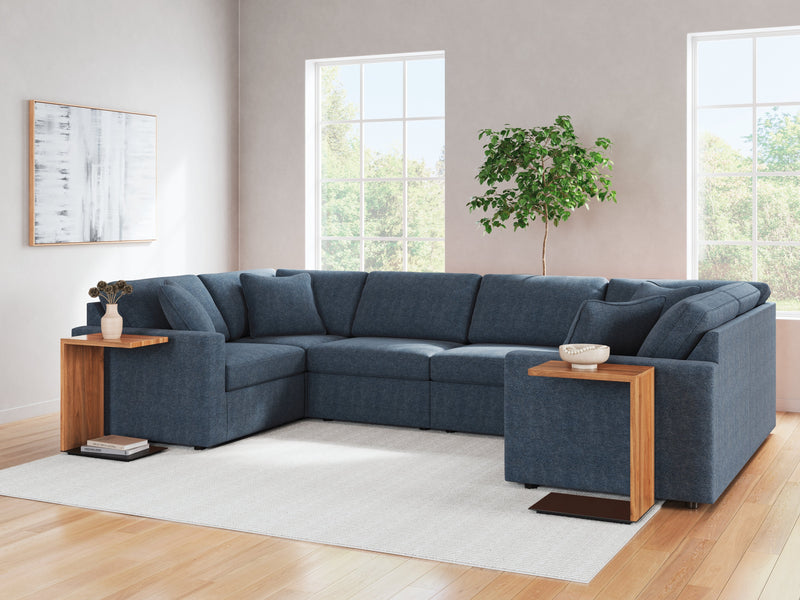 Modmax 6-Piece Symmetrical Sectional with Ottoman in Ink from Ashley - Luna Furniture