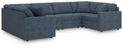 Modmax 6-Piece Symmetrical Sectional with Ottoman in Ink from Ashley - Luna Furniture