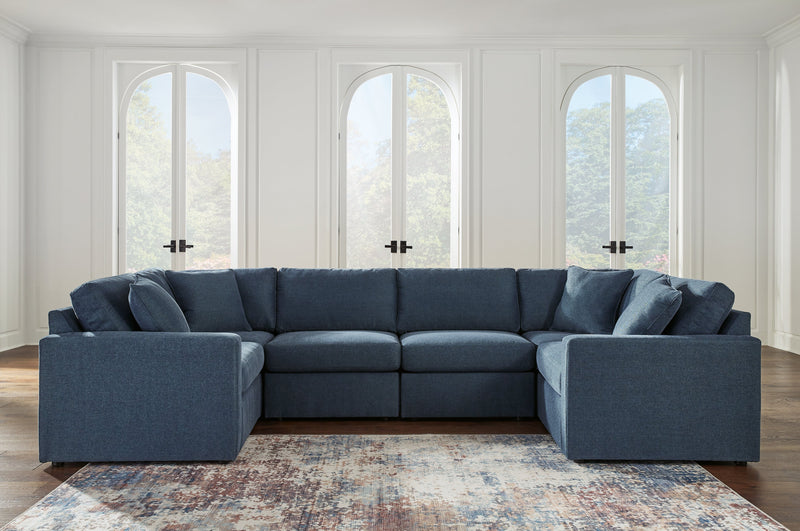 Modmax 6-Piece Symmetrical Sectional with Ottoman in Ink from Ashley - Luna Furniture