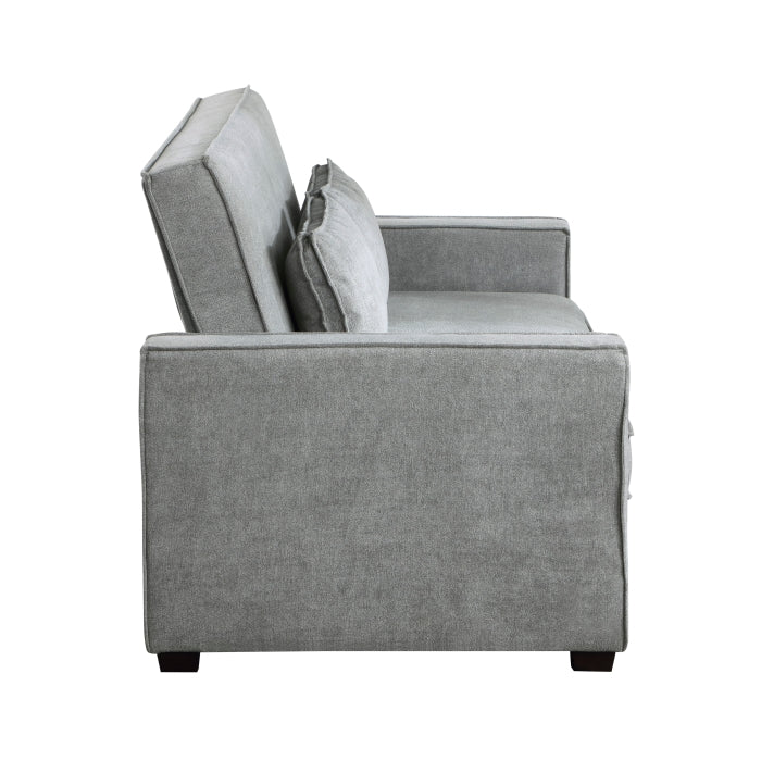 9238GY-3CL Convertible Studio Sofa with Pull-out Bed - 9238GY-3CL