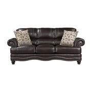 9268BRW*2 2pc Set: Sofa, Love - 9268BRW*2