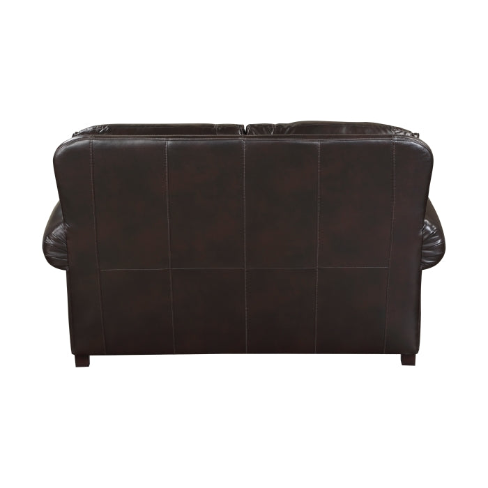 9268BRW*2 2pc Set: Sofa, Love - 9268BRW*2