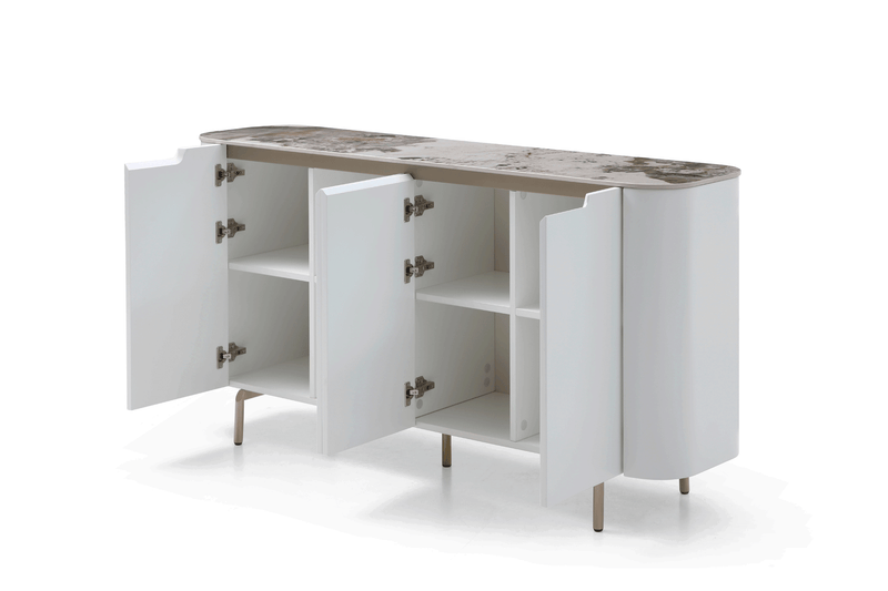 93 Dining Table With 1442 Chairs And 8010 Buffet Set Set - p14134
