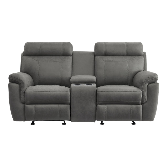 9301GRY*2 2pc Set: Sofa, Love - 9301GRY*2