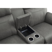 9301GRY*2 2pc Set: Sofa, Love - 9301GRY*2