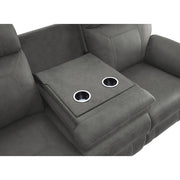 9301GRY-3 Double Reclining Sofa with Center Drop-Down Cup Holders - 9301GRY-3