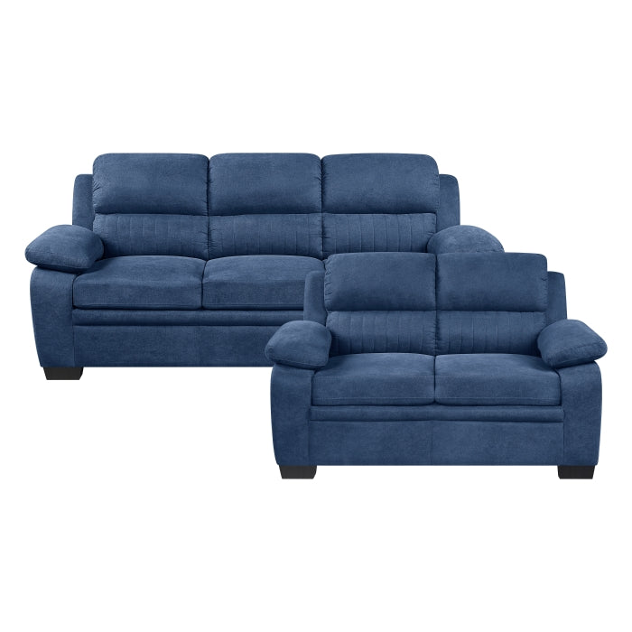 9333BU*2 2pc Set: Sofa, Love - 9333BU*2