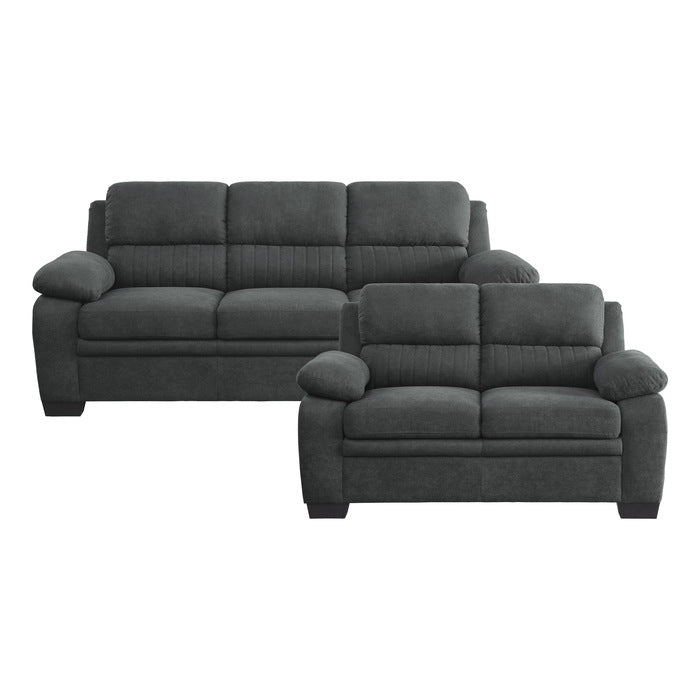 9333DG*2 2pc Set: Sofa, Love - 9333DG*2