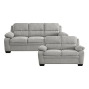 9333GY*2 2pc Set: Sofa, Love - 9333GY*2
