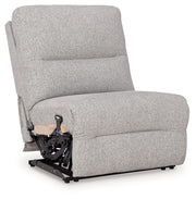 Acklen Place Pewter 6-Piece Power Reclining Sectional and Power Recliner from Ashley - Luna Furniture