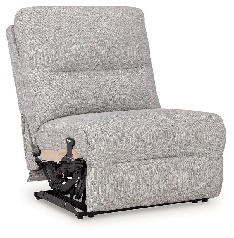 Acklen Place Pewter 6-Piece Power Reclining Sectional and Power Recliner from Ashley - Luna Furniture
