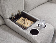 Acklen Place Pewter 6-Piece Power Reclining Sectional and Power Recliner from Ashley - Luna Furniture