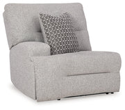Acklen Place Pewter 6-Piece Power Reclining Sectional and Power Recliner from Ashley - Luna Furniture