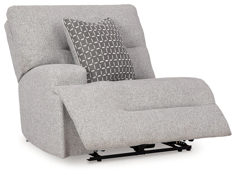 Acklen Place Pewter 6-Piece Power Reclining Sectional and Power Recliner from Ashley - Luna Furniture