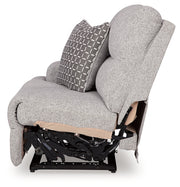 Acklen Place Pewter 6-Piece Power Reclining Sectional and Power Recliner from Ashley - Luna Furniture