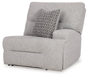 Acklen Place Pewter 6-Piece Power Reclining Sectional and Power Recliner from Ashley - Luna Furniture