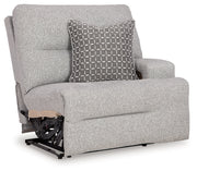 Acklen Place Pewter 6-Piece Power Reclining Sectional and Power Recliner from Ashley - Luna Furniture