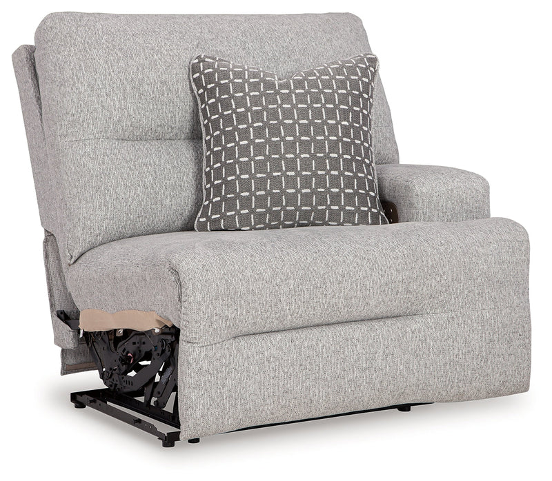 Acklen Place Pewter 6-Piece Power Reclining Sectional and Power Recliner from Ashley - Luna Furniture