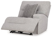 Acklen Place Pewter 6-Piece Power Reclining Sectional and Power Recliner from Ashley - Luna Furniture