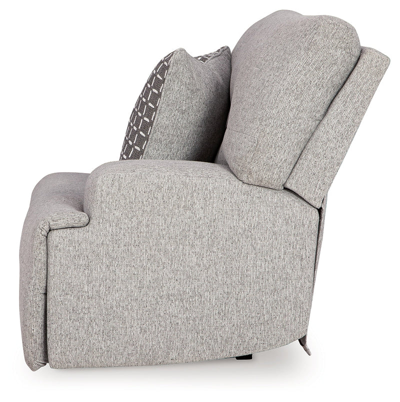 Acklen Place Pewter 6-Piece Power Reclining Sectional and Power Recliner from Ashley - Luna Furniture