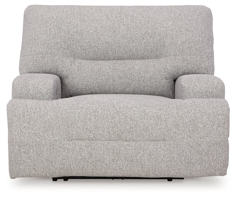 Acklen Place Pewter 6-Piece Power Reclining Sectional and Power Recliner from Ashley - Luna Furniture