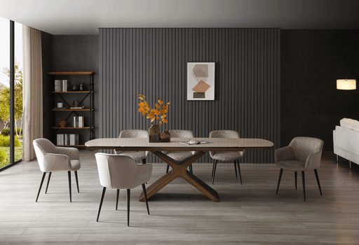 9368 Table Taupe with 1117 chairs SET - p12876