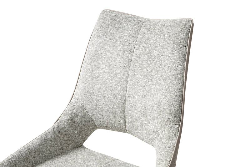 9368 Table Taupe with 1239 swivel beige chairs SET - p12874