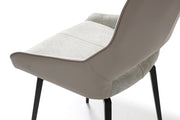 9368 Table Taupe with 1239 swivel beige chairs SET - p12874