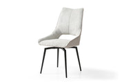 9368 Table Taupe with 1239 swivel beige chairs SET - p12874