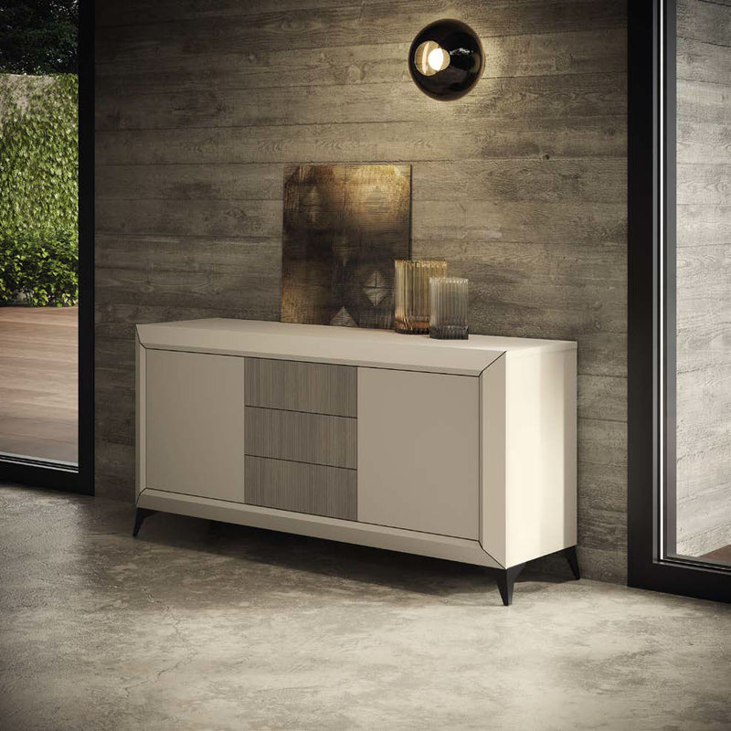 9368 Table Taupe With 1287 Chairs And Prestige Buffet Set - p14483