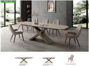 9368 Table Taupe with 1287 chairs SET - p12875