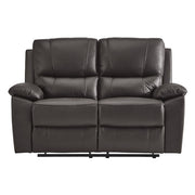 9368BRW*2 2pc Set: Sofa, Love - 9368BRW*2