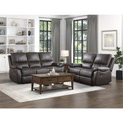 9368BRW-2 Double Reclining Love Seat - 9368BRW-2