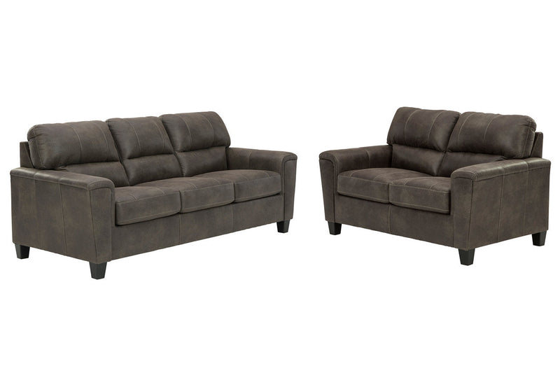 Navi Smoke Sofa and Loveseat -  Ashley - Luna Furniture