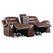 9405BR-2PW Power Double Reclining Love Seat with Center Console, Receptacles and USB Ports - 9405BR-2PW